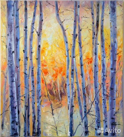 Картина маслом. Березы