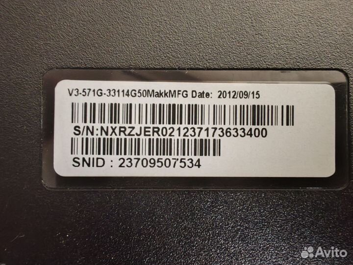 Поддон acer aspire v3-571g