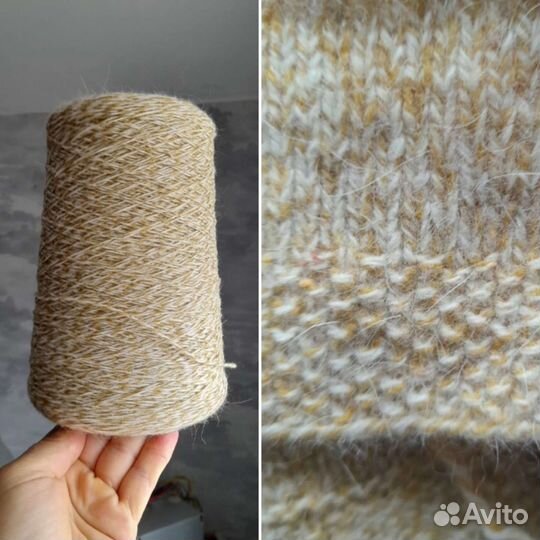 Пряжа Botto Paolo Tweed angora горчица