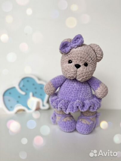 Мягкая вязаная игрушка Мишка Тедди. Мишка. Медведь