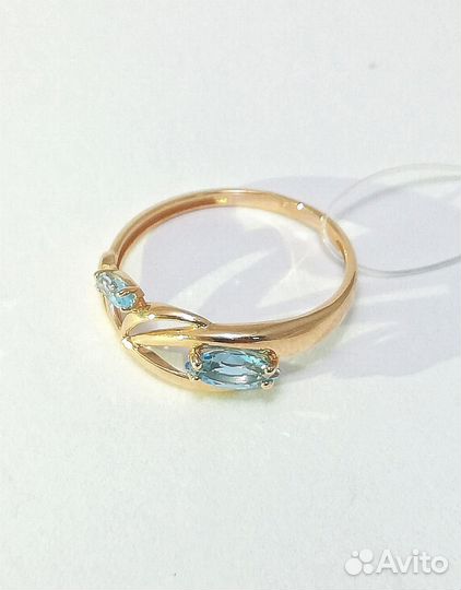 Золотое кольцо из красного золота 585 пробы, встав