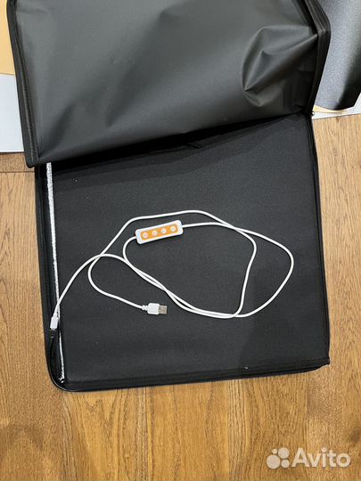 Фотобокс 40 см с регулировкой подсветки и 3 фонами