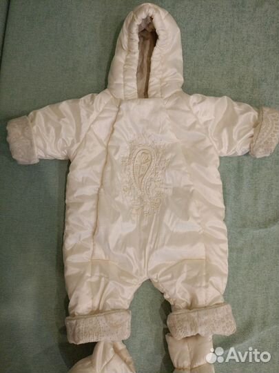 Зимний комбинезон+конверт+варежки