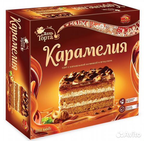 Торт День торта Карамелия 660 г