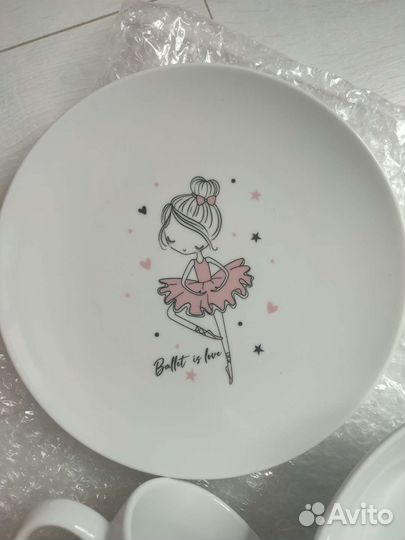 Набор детской посуды новый