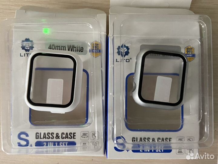 Бампер со стеклом для Apple watch se 40 mm