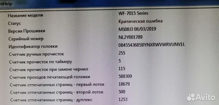 Принтер Epson wf-7015