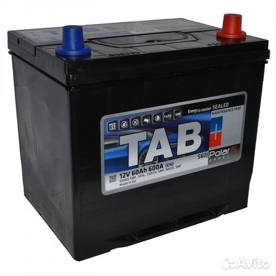 Автомобильный аккумулятор 60 TAB polar JIS MF обра