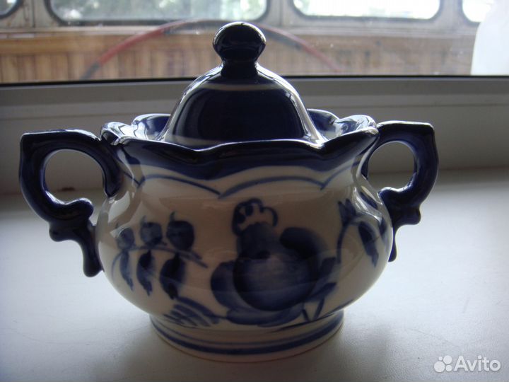 Сахарница Гжель