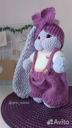 Плюшевая зайка. Ручная работа