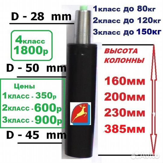 Газлифт Офисного Компьютерного Кресла Ассортимент