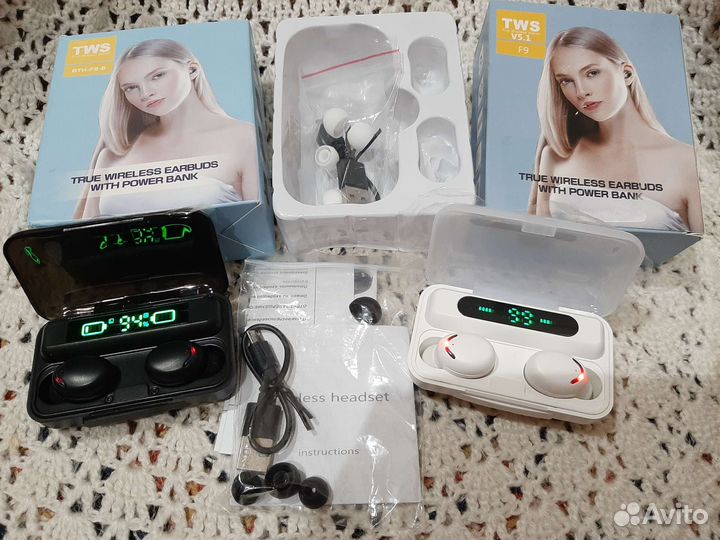 Беспроводные наушники tws f9-5 новые