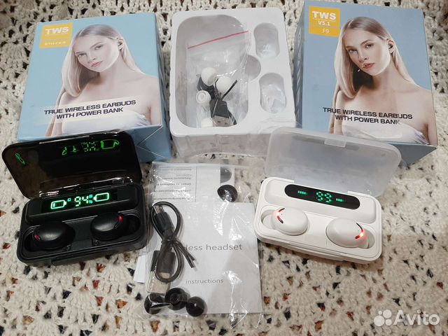 Беспроводные наушники tws f9-5 новые