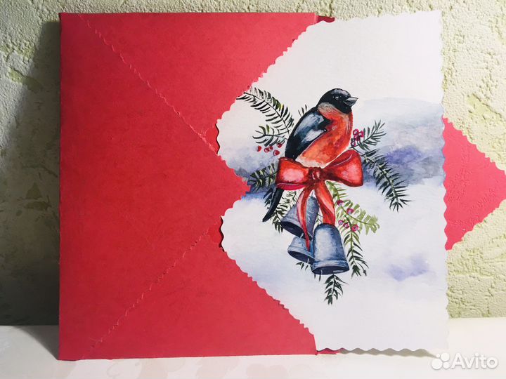 Открытка акварельная в конверте, 10х15 см