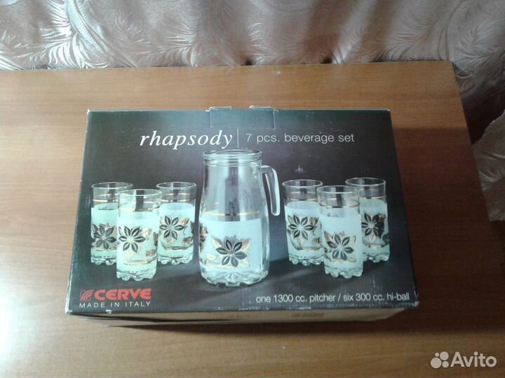 Кувшин и 6 стаканов набор Италия