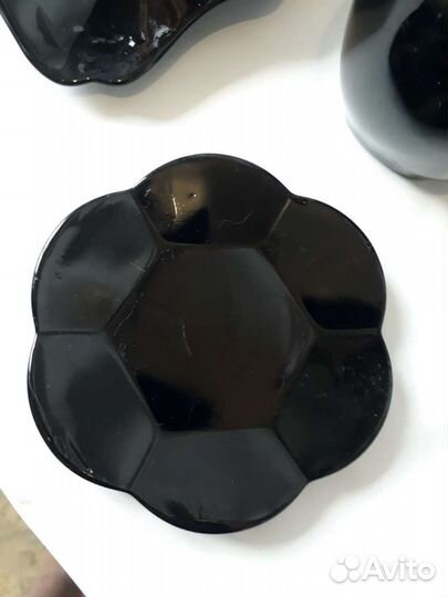 Черная посуда блюдца luminarc Франция