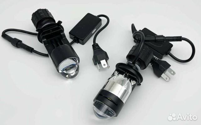 Светодиодные LED лампы H4 с линзой