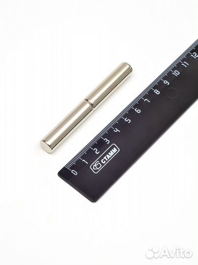 Неодимовые магниты 10х40 мм, прутки, набор 2 шт