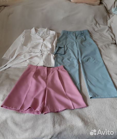 Женские брюки, шорты, жакет р. М