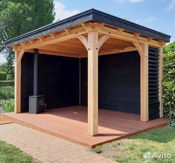 Строительство веранды беседки пристройки