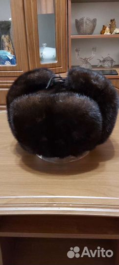 Норковая шапка мужская ушанка