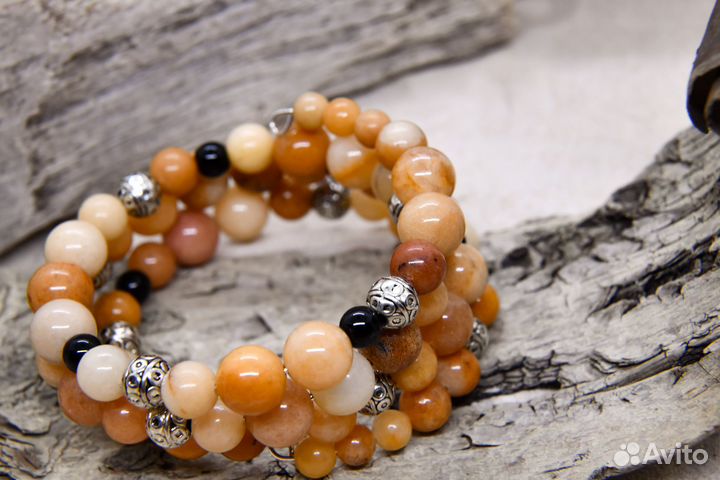 Браслет многорядный в стиле бохо,ручная работа