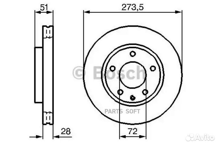 Bosch 0986479016 Тормозной диск