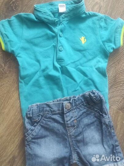 Джинсовые шорты с рубашкой