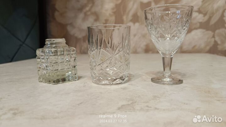 Рюмки, бокалы хрусталь