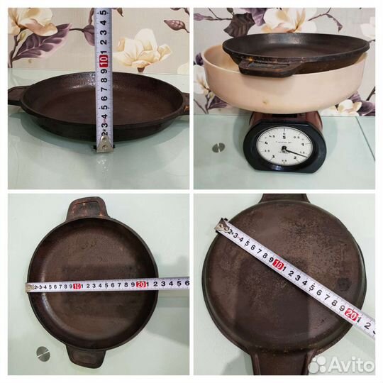 Две чугунные сковородки СССР