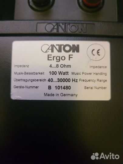 Акустика колонка canton Ergo F