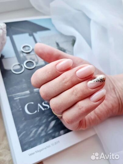 Маникюр+ гель-лак,окошки на сегодня/наращивание