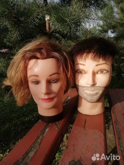 Голова манекен с натуральными волосами