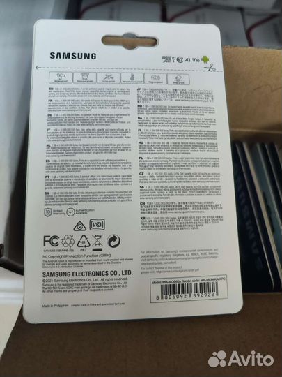 Карта памяти Samsung Evo Plus microsdxc 64GB новая