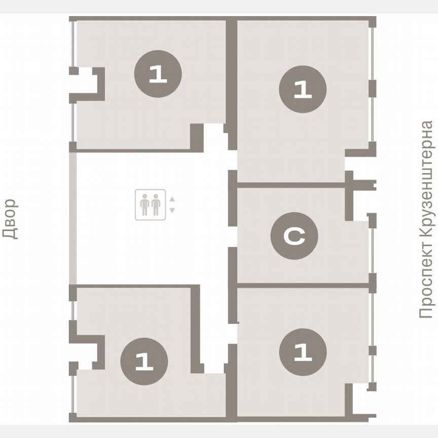 1-к. квартира, 49,7 м², 3/16 эт.