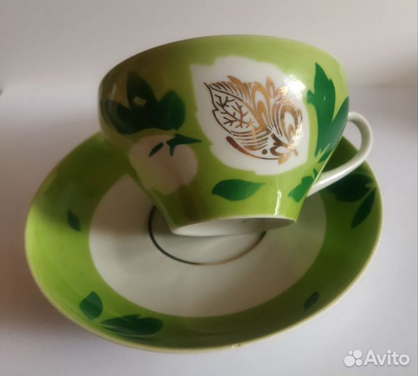 Чайная пара Золотой лист