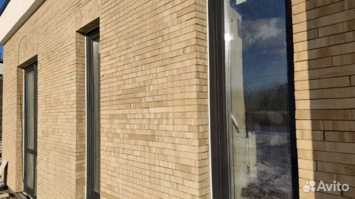 Облицовка фасадов гибким кирпичом