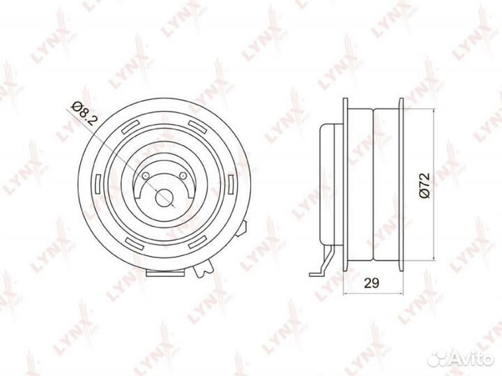 Lynxauto PB-1006 Ролик натяжной ремня грм