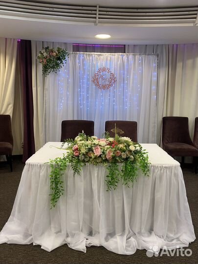 Оформление зала для свадьбы