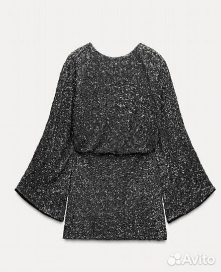 Вечернее платье новое с пайетками zara М