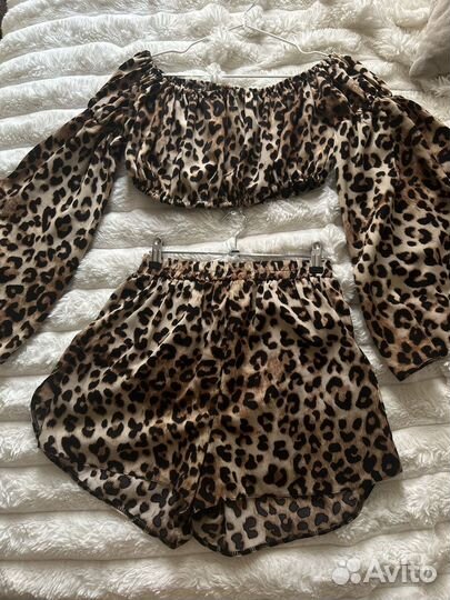 Комплект леопардовый женский m