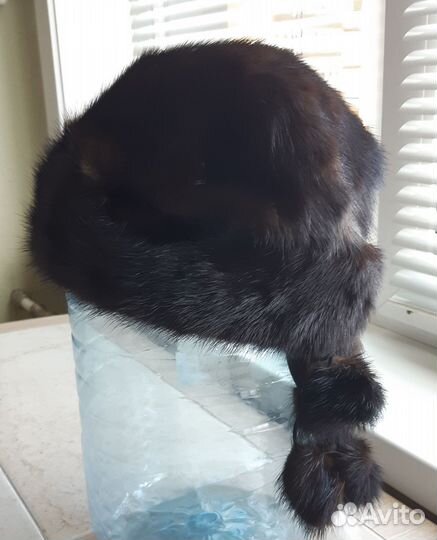 Шапка зимняя норковая мягкая, новая