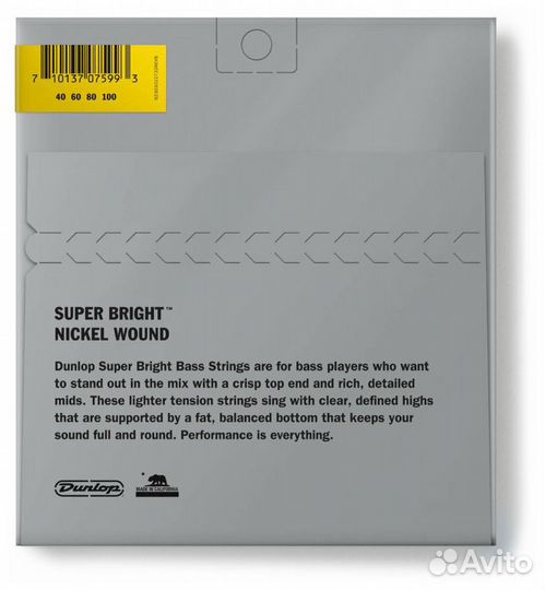 Струны для гитары Dunlop dbsbs40100 Super Bright S