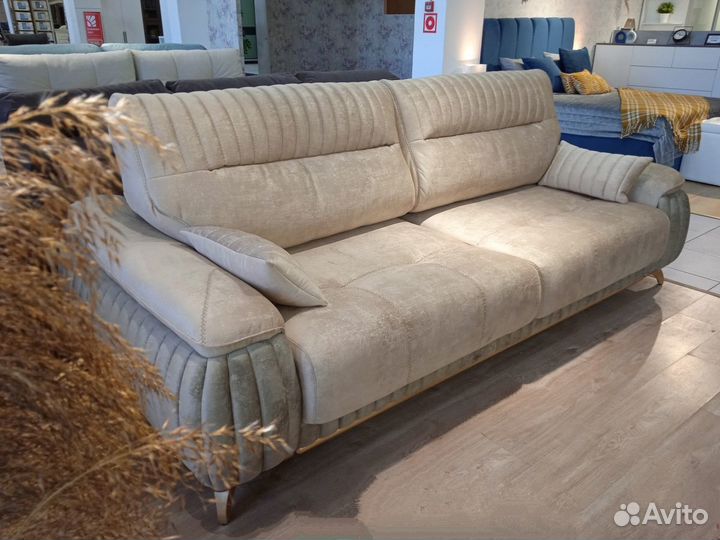 Прямой диван, диван кровать, Денди 1, беж