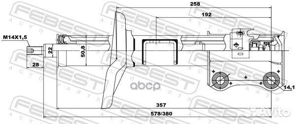 Амортизатор передний левый GAS.twin tube 076655