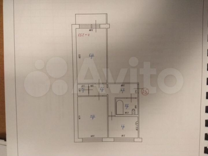 2-к. квартира, 50,7 м², 4/5 эт.