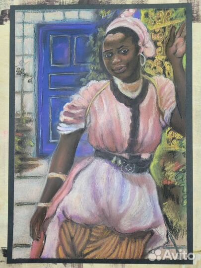 Картина пастель в раме