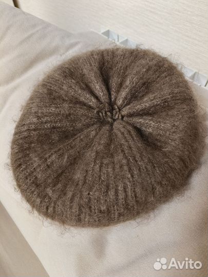 Шапка берет,пряжа, новая, натуральная шерсть