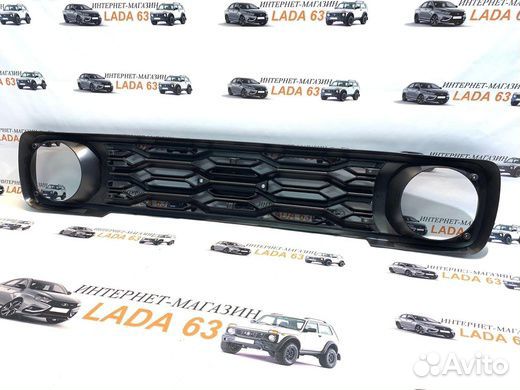 Решетка радиатора черная матовая Лада 4х4, Урбан