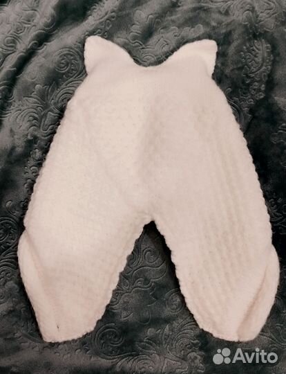 Шапка с ушками,шапка капор.(56-58-60)